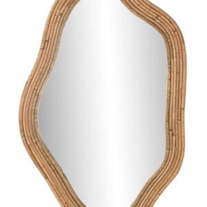 Specchio in Rattan Naturale a Forma Irregolare