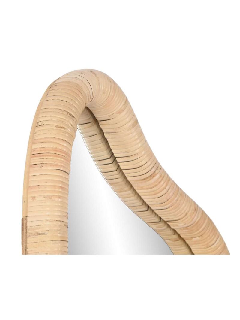 Specchio In Rattan Naturale Verticale A Forma Irregolare