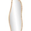 Specchio In Rattan Naturale Verticale A Forma Irregolare
