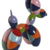 Cane Stilizzato Multicolore Stile Moderno 31X12X27