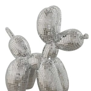 Cane Stilizzato Coperto da Piccoli Specchi Stile Anni '80