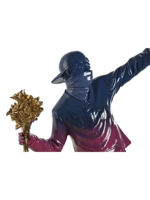 Figura Decorativa Lanciatore di Fiori di Banksy Multicolore