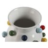 Vaso In Ceramica Di Dolomite Bianco Con Palline Colorate