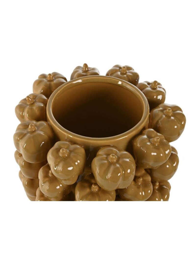 Vaso In Ceramica Beige Con Motivo Di Frutta