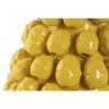 Vaso Conico In Ceramica Giallo Con Motivo Di Frutta