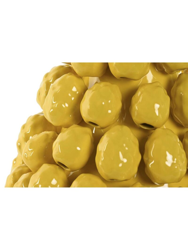 Vaso Conico In Ceramica Giallo Con Motivo Di Frutta