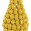 Vaso Conico In Ceramica Giallo Con Motivo Di Frutta
