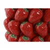 Vaso In Ceramica Rosso Con Motivo Di Fragole