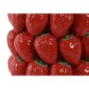 Centrotavola In Ceramica Rosso Con Motivo Di Fragole