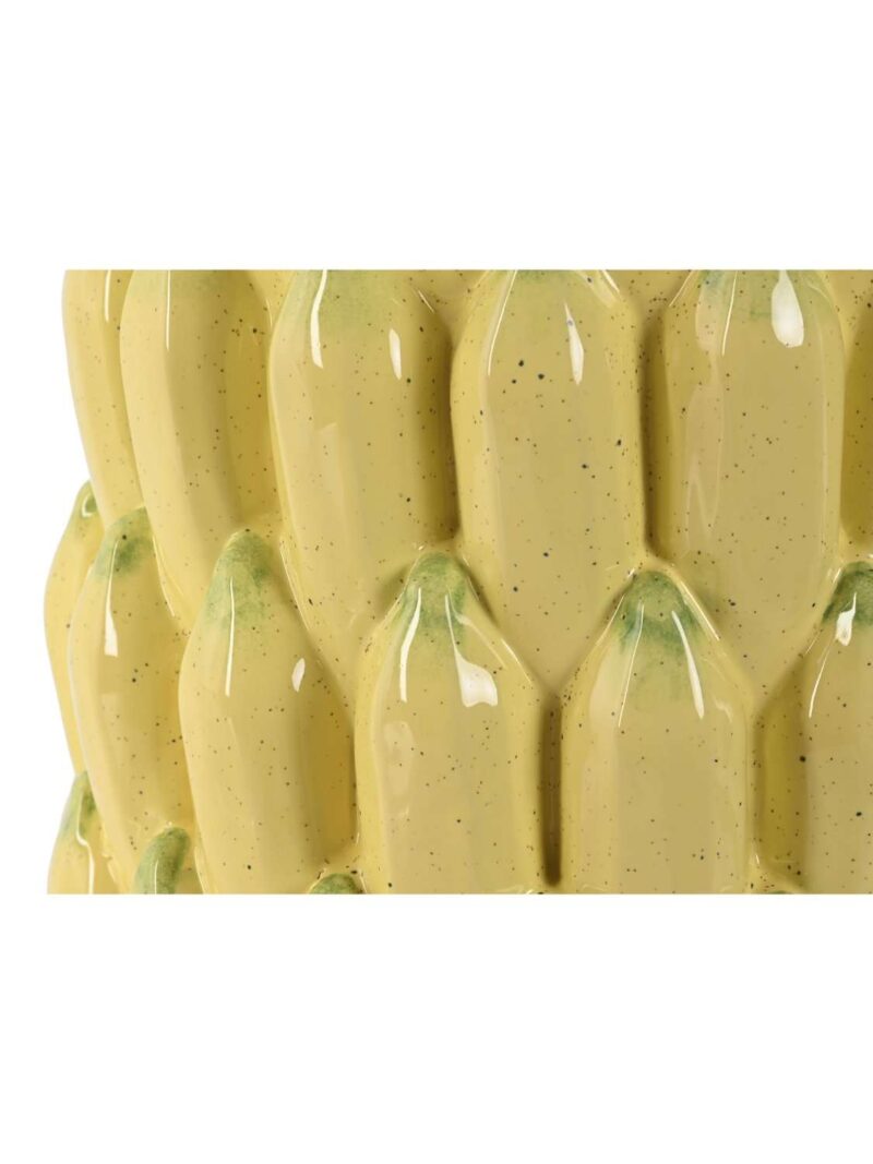 Vaso In Ceramica Giallo Con Motivo Di Banane