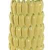 Vaso In Ceramica Giallo Con Motivo Di Banane