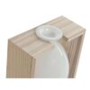 Vaso In Cristallo Bianco Su Supporto In Legno