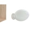 Vaso In Cristallo Bianco Su Supporto In Legno