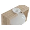 Vaso In Cristallo Bianco Su Supporto In Legno