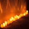 Candela Bianca Artificiale A Led Con Movimento Di Fiamma
