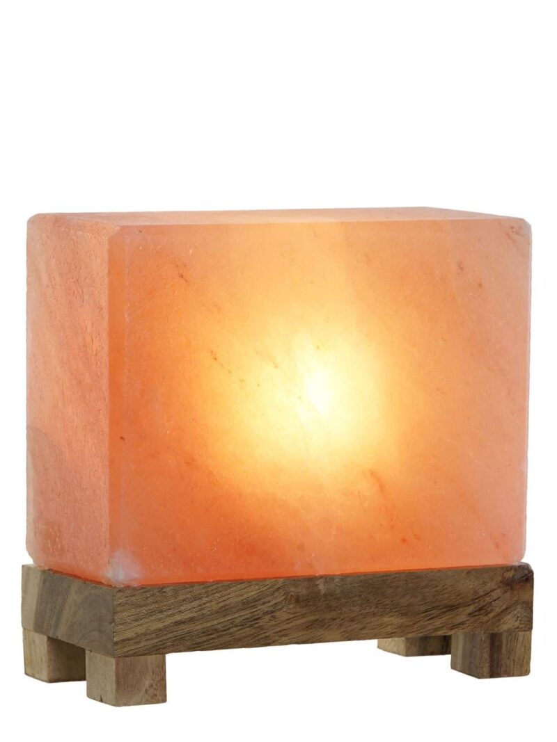 Lampada Da Tavolo Rettangolare In Sale Dell'Himalaya