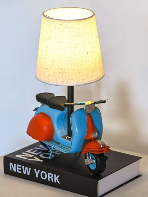 Lampada da Tavolo Vespa Vintage con Paralume Lino