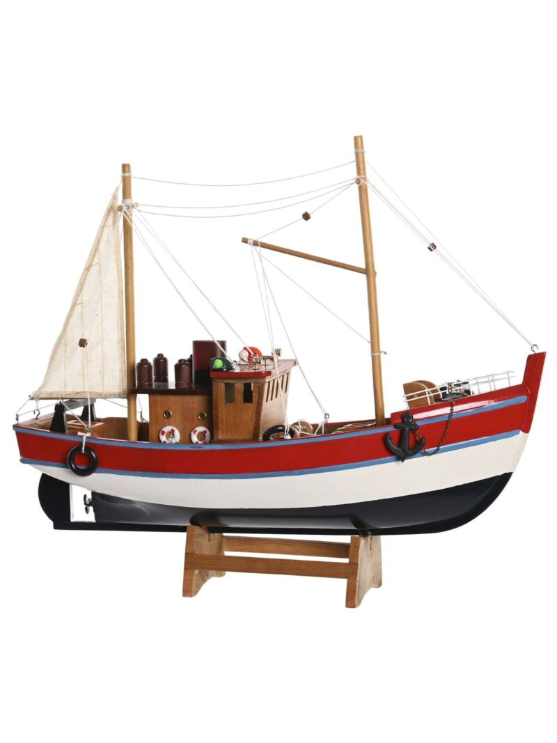 Modellino Barca In Legno Vintage