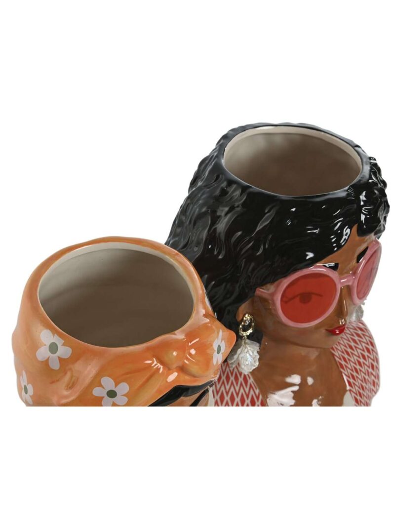 Vaso Fioriera Dolomite Con Disegno Di Donna