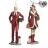 Decorazioni Natalizie Per Albero Uomo E Donna Vestiti Di Rosso/Verde
