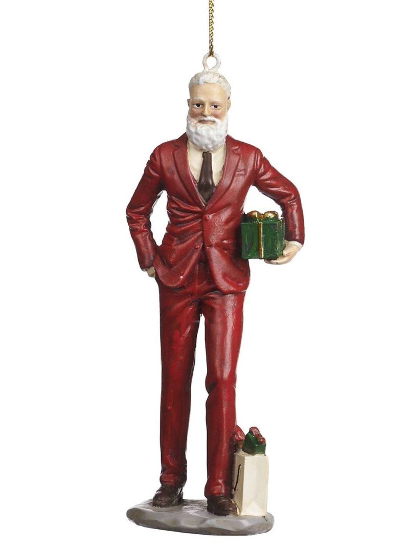 Decorazioni Natalizie Per Albero Uomo E Donna Vestiti Di Rosso/Verde