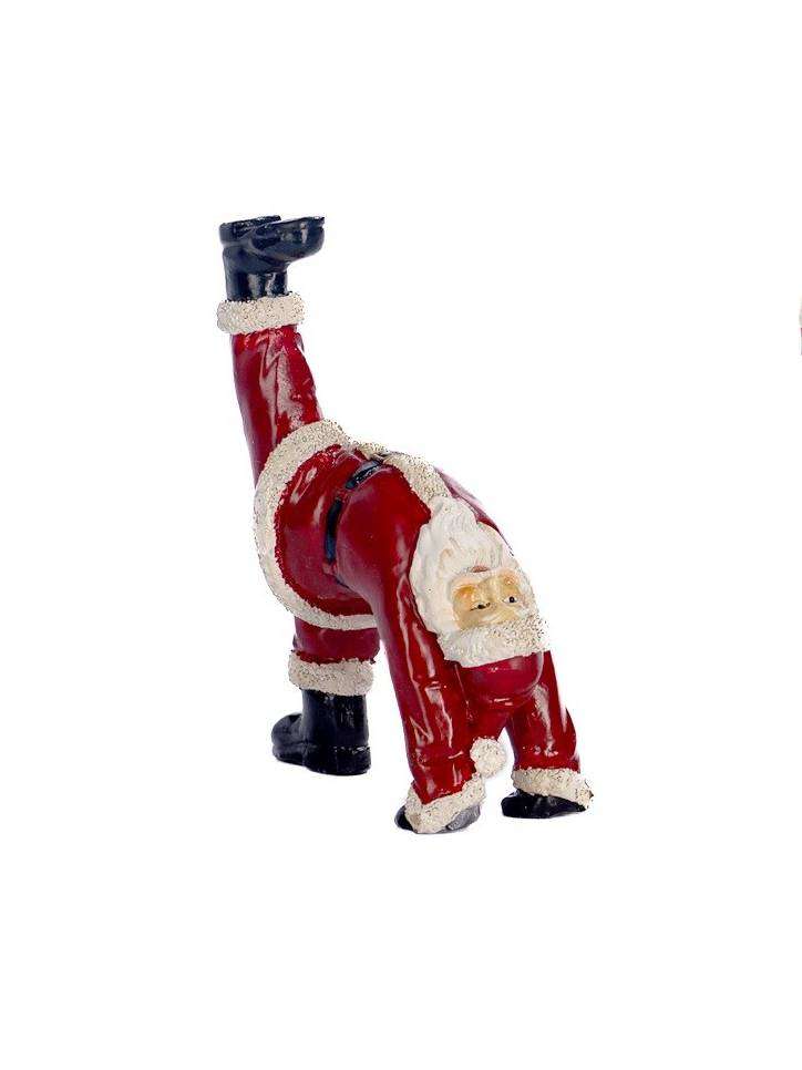 Babbo Natale Yoga Rosso Scelta Tra 4 Posizioni H13 Cm
