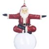 Decorazione Per Albero Di Babbo Natale Posizione Yoga Su Palla