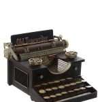 Macchina da Scrivere Vintage da Decorazione in Metallo Nera