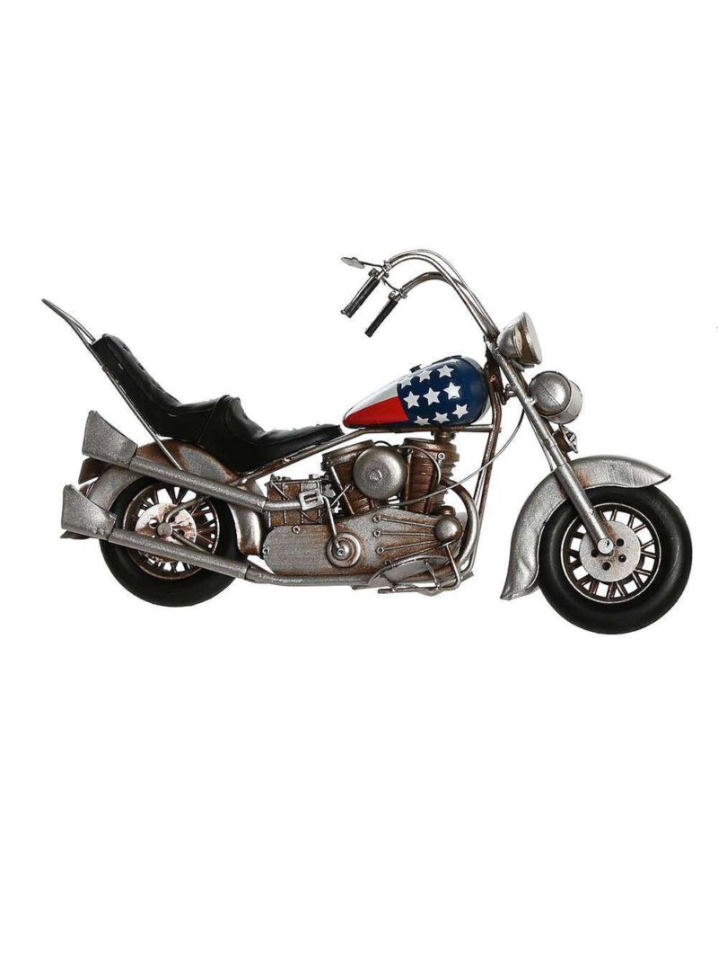 Decorazione Moto Chopper Vintage In Metallo