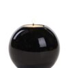 Candela in Palla di Vetro Nero diam 10 cm
