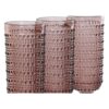 Set Di 6 Bicchieri In Cristallo Colore Rosa 6X6X19 Cm