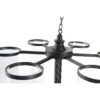 Portacandele Da Soffitto In Metallo Nero E Cristallo