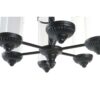 Portacandele Da Soffitto In Metallo Nero E Cristallo