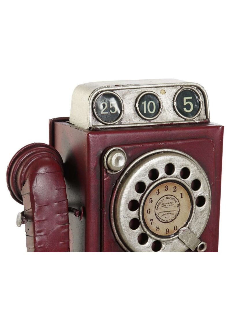 Orologio Da Tavolo Metallo Telefono A Gettoni Vintage