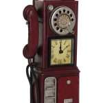 Orologio da Tavolo Metallo Telefono a Gettoni Vintage