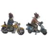 Cane Su Scooter Figura Decorativa In Resina