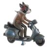 Cane Su Scooter Figura Decorativa In Resina