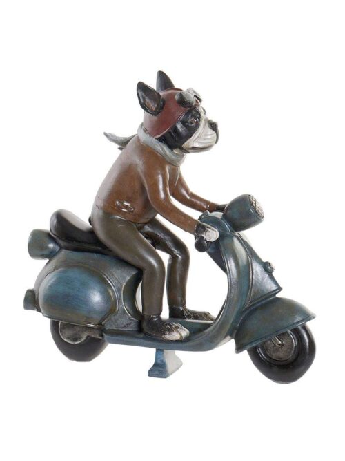 Cane su Scooter Figura Decorativa in Resina