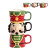 Set Di 3 Tazze Impilabili Dolomite Con Design Schiaccianoci