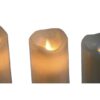 Set 3 Candele A Led Bianche Con Telecomando