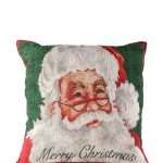 Cuscino Babbo Natale Rosso Bianco Verde 45x45x15