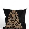 Cuscino Albero di Natale Nero Oro 45x45x15