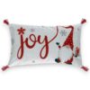 Cuscino Natalizio JOY Bianco Rosso 50x30