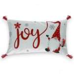 Cuscino Natalizio JOY Bianco Rosso 50x30
