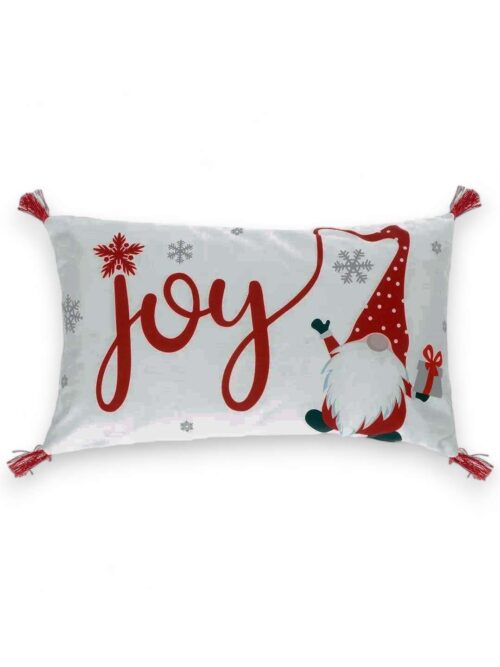 Cuscino Natalizio JOY Bianco Rosso 50x30