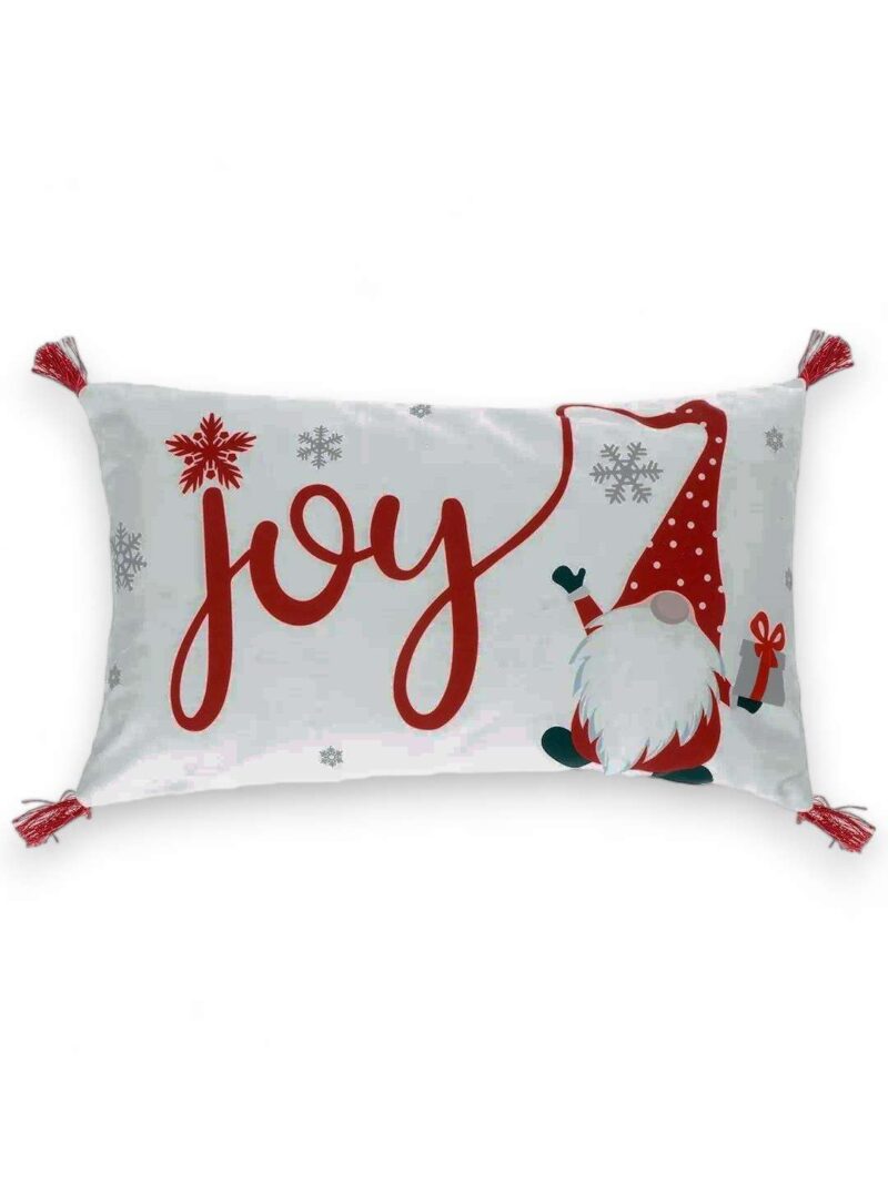 Cuscino Natalizio Joy Bianco Rosso 50X30