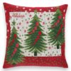 Cuscino Alberi di Natale Rosso Verde Bianco 43x43