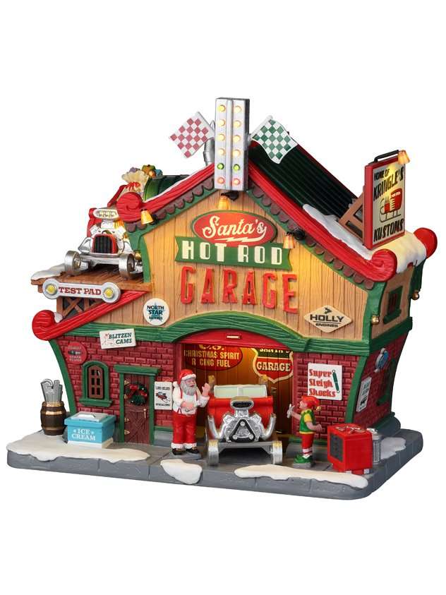 Santa’s Hot Rod Garage Lemax