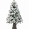 Albero di Natale Verde Innevato su Tronco h210 cm