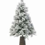 Albero di Natale Verde Innevato su Tronco h210 cm